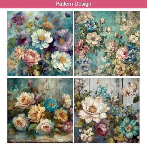 24 Sheets Multicolor Floral Patterned Craft Paper, 6" x 6" Square Coated Paper for DIY Card Making, Scrapbook, Gift Decorations - Image 5