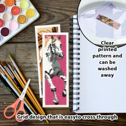 ORIGACH 6 Set Horse Cross Stitch Bookmark Kit for Beginner - Image 3