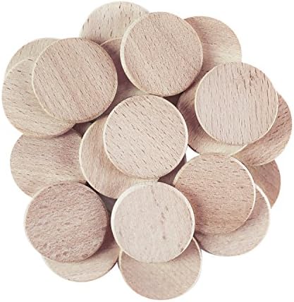 Super Z Outlet Round Unfinished 1.5" Wood Cutout Circles Chips for Arts & Crafts Projects, Board Game Pieces, Ornaments (200 Count) - Image 2