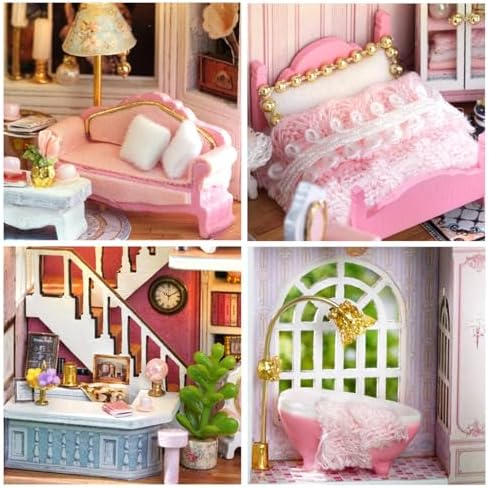 CUTEROOM DIY Miniature House Kit Wooden Craft for Adult-Romantic Castle - Image 5