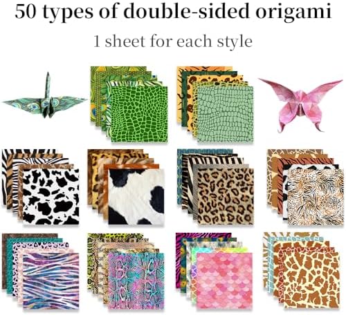 6x6" Origami Paper,50Sheets Double Sided Colored Paper,Square Craft Paper - Image 3