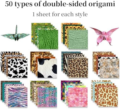 6x6" Origami Paper,50Sheets Double Sided Colored Paper,Square Craft Paper - Image 3