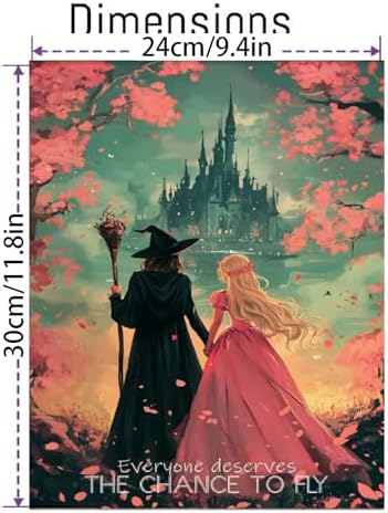 Witch Princess Paint by Numbers Kit for Adults Beginner with Framed - Image 4