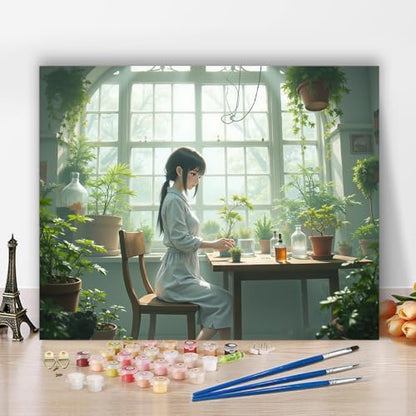 URGDKW Paint by Numbers kit for Adults Botanical Serenity Soft Pastel by Unknown