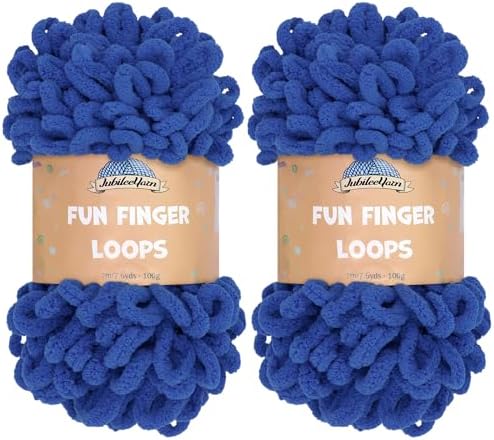 JubileeYarn Fun Finger Loops Yarn - Turkish Sea - 2 Skeins by BambooMN