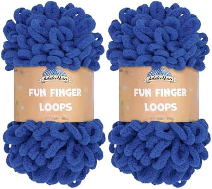 JubileeYarn Fun Finger Loops Yarn - Turkish Sea - 2 Skeins by BambooMN