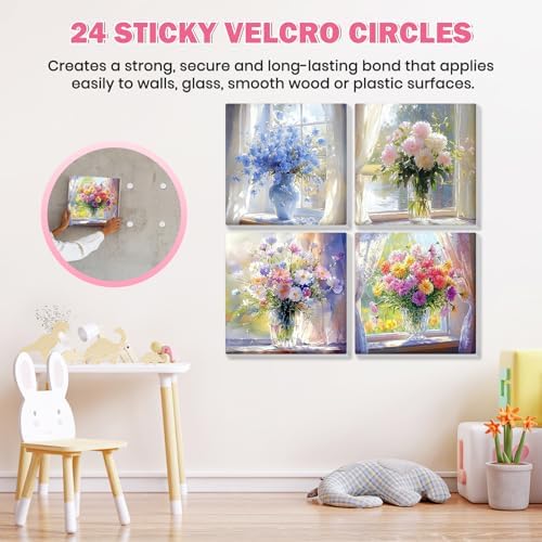 Bowetile 4 Pack Paint by Numbers for Adults Beginners Framed, Flowers Adults' Paint-by-Number Kits, Easy Adult Paint by Number Kits on Canvas, Acrylic Number Painting for Home Decor, 8x8in - Image 4