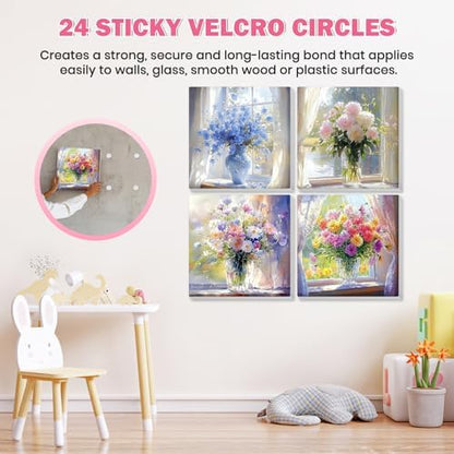 Bowetile 4 Pack Paint by Numbers for Adults Beginners Framed, Flowers Adults' Paint-by-Number Kits, Easy Adult Paint by Number Kits on Canvas, Acrylic Number Painting for Home Decor, 8x8in - Image 4