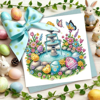 12Pcs Easter Greeting Card DIY Diamond Art Painting Greeting Cards Special Shaped Diamond Blessing Folding Card Kit Arts Crafts for Holiday Festival-01 - Image 3