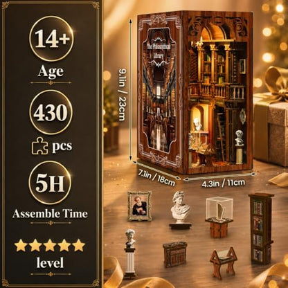 DIY Book Nook Kit for Adults, 3D Wooden Miniature Dollhouse Kit - Image 3