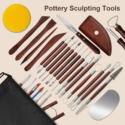 Amrules 31 Pcs Polymer Clay Sculpting Tools Kit for Adults, Red - Image 6