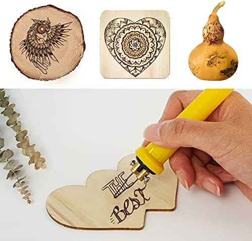 Wood Burning Kit Temperature Adjustable Pyrography Machine,Wood Burning Tool, 60W Digital Wood Burner with 30PCS Pyrography Wire Tips for Wood, Leather, Gourd - Image 6