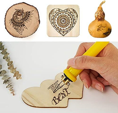 Wood Burning Kit Temperature Adjustable Pyrography Machine,Wood Burning Tool, 60W Digital Wood Burner with 30PCS Pyrography Wire Tips for Wood, Leather, Gourd - Image 6