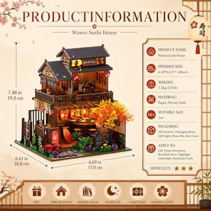 Spilay DIY Miniature House Kit for Adults, Miniature Dollhouse Building Kit - Image 2