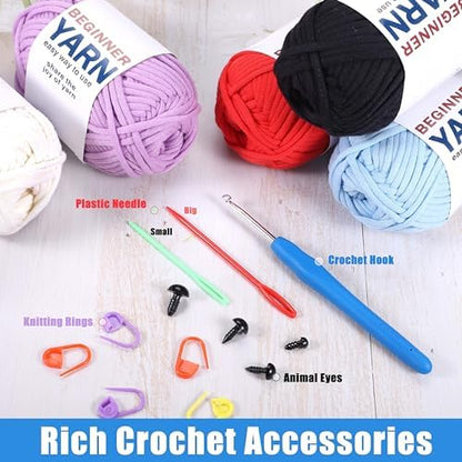 8x50g Beginner Crochet Cotton Yarn for Crocheting Easy-to-See Stitches - Image 5