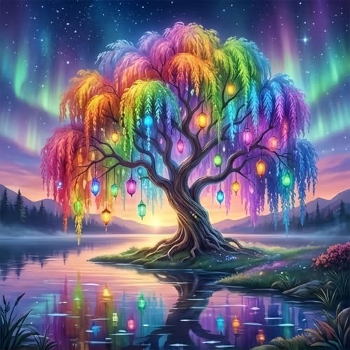 WUSARPLY Tree of Life Stamped Cross Stitch Kits for Beginners Adults by WUSARPLY