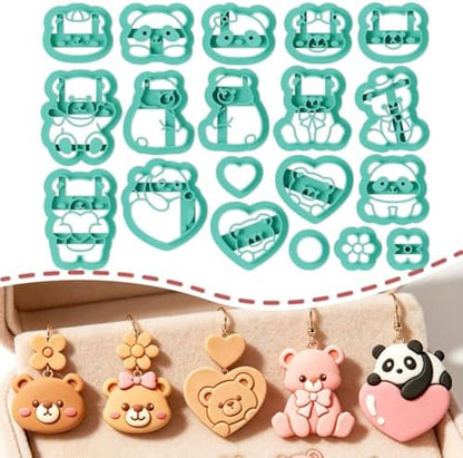 ORIGACH 19 Pcs Bear & Panda Polymer Clay Cutters Set by ORIGACH