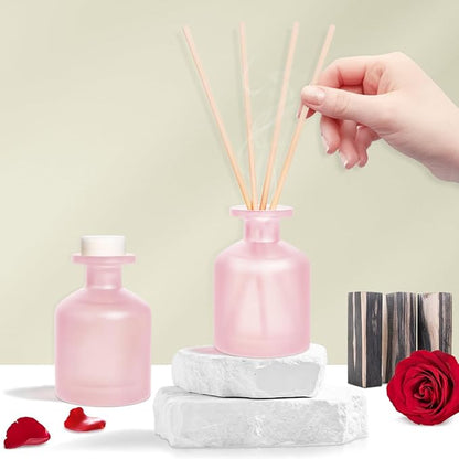 YISOWUH Reed Diffuser - Ebony Rose 3.38oz (100ml) 2 Packs Essential Oil Reed Diffuser Set with 16 Sticks, Long Lasting Fragrance for Home, Bathroom, Bedroom, Room, Decor