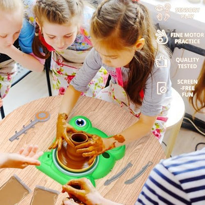 Aujazyble Pottery Wheel for Kids - Complete Pottery Painting Crafts Kit Toy - Image 4