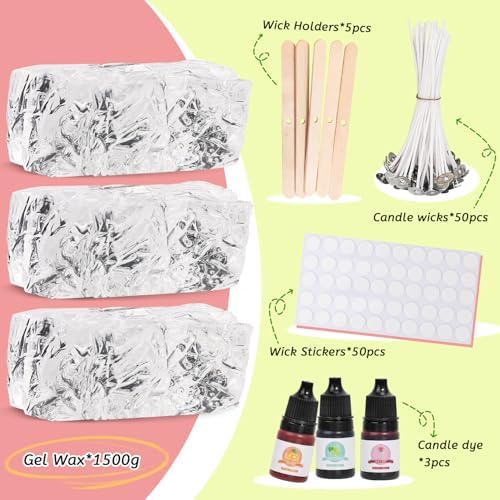Blingfun 3.3LB Jelly Wax for Candle Making– Clear Gel Wax with High Transparency, Long Burning Time – DIY Scented Candles, Dried Flower, Ocean & Decorative Crafts - Image 2