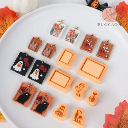 Puocaon Halloween Fall Polymer Clay Cutters for Jewelry Earring Making - Image 5