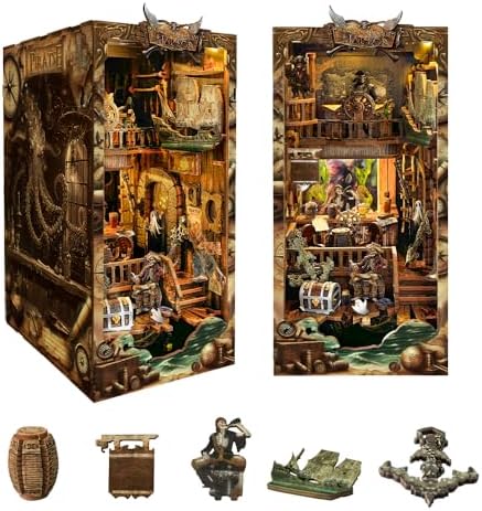 Book Nook Kit Pirate 3D Wooden Puzzle for Adults by STRUCWOOD