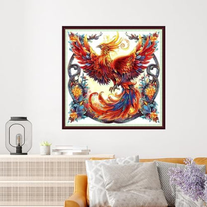 Dooxvey Cross Stitch Kits for Adults Beginners,Full Range of Cross-Stitch Stamped Kits Needlepoint Kits for Beginners Embroidery Kits 11CT Cross Stitch Patterns-Magic Phoenix 18x18 inch - Image 2