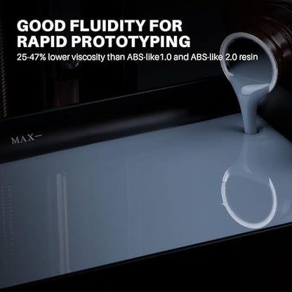 ELEGOO ABS-Like 3D Printer Resin 3.0, 405nm UV-Curing Photopolymer Resin for Mars Saturn Jupiter MSLA DLP LCD 3D Printers with Strength and Toughness, High Precision, Grey + Black + Clear Red (3000g)