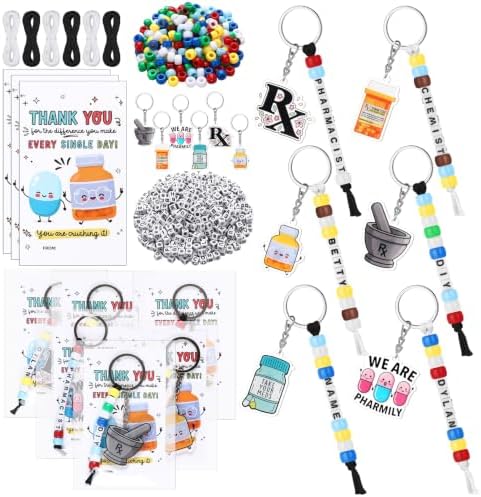 Suncalla 996 Pcs 24 Set Pharmacy Keychain Making Kit DIY Charm Crafts Bulk by Unknown