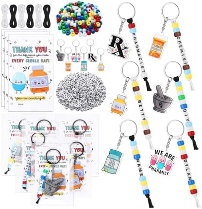 Suncalla 996 Pcs 24 Set Pharmacy Keychain Making Kit DIY Charm Crafts Bulk by Unknown