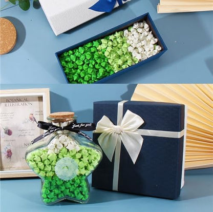 1080 Sheets Origami Star Paper 4 Green Color Strips Double Sided Lucky Star Decoration Folding Paper for DIY Hand Art Supplies (Green-1080 sheets) - Image 4