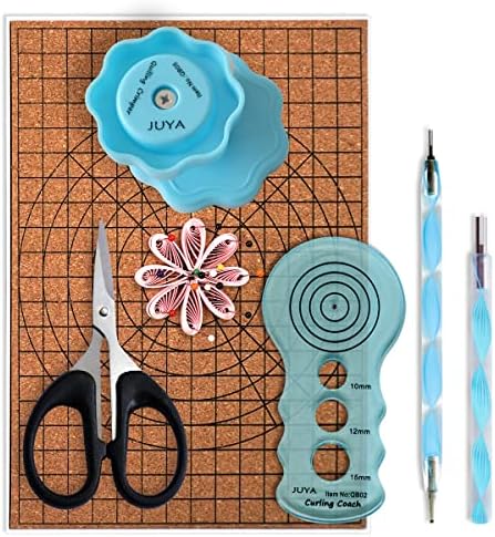 JUYA Paper Quilling Kit 960 Strips with 14 Tools, Blue Set, 3mm - Image 4