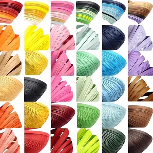 ODETOJOY Quilling Strips 5mm Paper Quilling Set 120pcs Strips 52CM Solid Color Origami Paper DIY Hand Crafts Quilling Paper Strips (Dark Gray) - Image 2