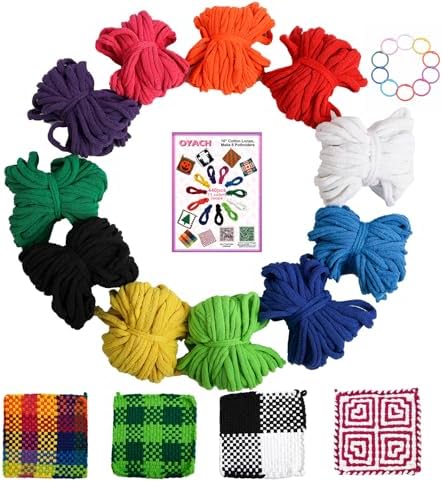 OYACH 10inch Cotton Potholder Weaving Loom Refill Loops,440 Potholder Loops by OYACH