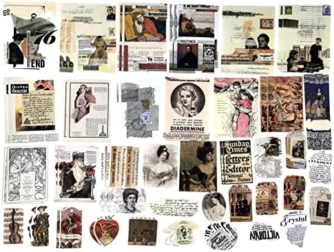 Esweny 200 Pieces Vintage Ephemera Scrapbooking Supplies Pack for Decoupage, Collage Craft, Notebooks, Album, Planners, Paper Scrapbook Stickers Kit (Retro) - Image 5