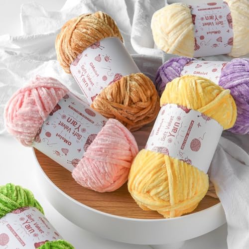 2x100g Fluffy Velvet Chenille Yarn for Crocheting and Knitting, 80m (87.5yd) Baby Yarn for Crocheting Soft, Crochet Chunky Yarns Amigurumi Yarns (2 Burgundy) - Image 5