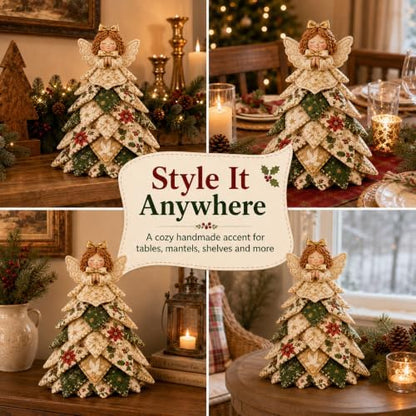 2026 New Christmas & Halloween DIY Quilted Fabric Tree Kit, 3D Layered Sewing Craft Set for Beginners, Christmas Tree Quilt Kit, Handmade Tabletop Holiday Decor, Gift for Craft Lover - Image 6