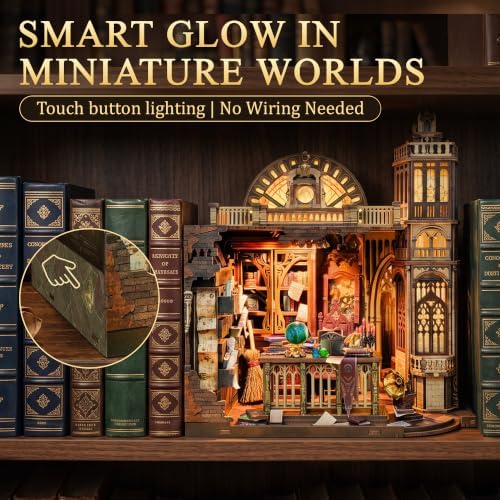 CRIOLPO Book Nook Kits for Adults DIY Miniature House Kit with LED Lights - Image 4