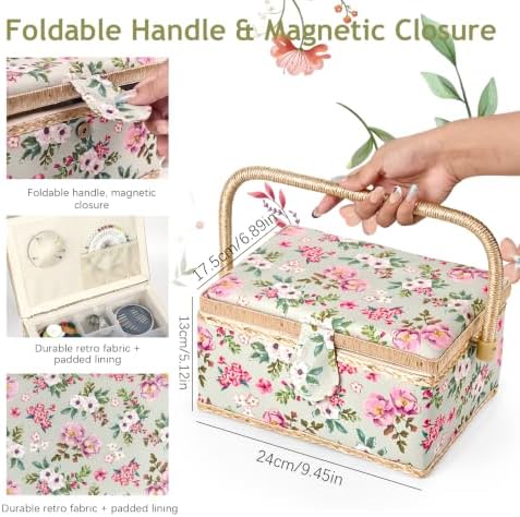 MKNZOME Sewing Box with Supplies Kit for Women, Complete Accessories - Image 5
