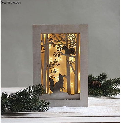 Rayher Shadow Box Building Kit with 3D Forest Scenery, DIY Wood Craft Set, 15 slot-together Pieces, 20x30x6.6cm - Image 4