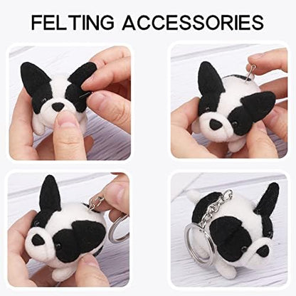 QMNNMA Needle Felting Kit for Beginners, French Bulldog Wool Felting Kit - Image 4