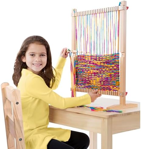 Melissa & Doug Wooden Multi-Craft Weaving Loom: Extra-Large Frame (22.75 x 16.5 inches) - Image 3