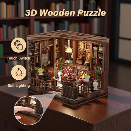 Book Nooks for Adults, DIY Miniature Dollhouse Book Nook Kit - Bank Study - Image 5