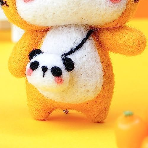 GOTOTOP Needle Felting Kit, Wool Felt Panda Pendant DIY Craft Set, Beginner Friendly Handmade Project, Compact 100 G Materials Kit for Kids Teens Adults Home Craft Time (#5) - Image 2
