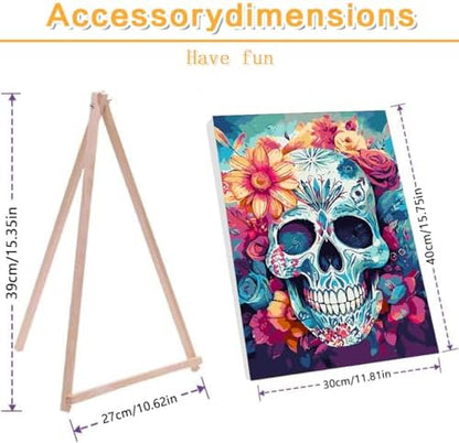 Meothan Framed Paint by Numbers Kits for Adults 12x16in with Wooden Easel - Image 2