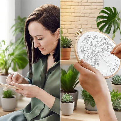 ORIGACH 5 Pcs Seasonal Tree Embroidery Kit for Beginners - Image 5