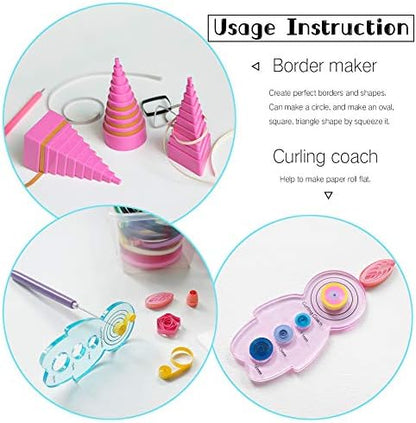 IMISNO Quilling Kit with Paper Crimper,Tools,Strips for Beginners Set - Image 5