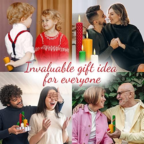 Christmas Candle Rolling Kit - Beeswax Candle Making Kit for Kids & Adults (Christmas, Hanukkah, Kwanzaa) - DIY Winter Candles Craft Project - Image 5