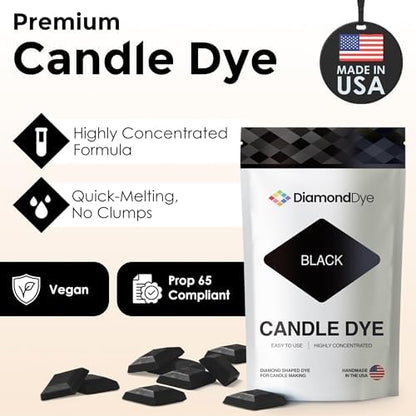 Black Candle Dye Chips, Soy & Paraffin Candle Making, 50 Pack - Image 2
