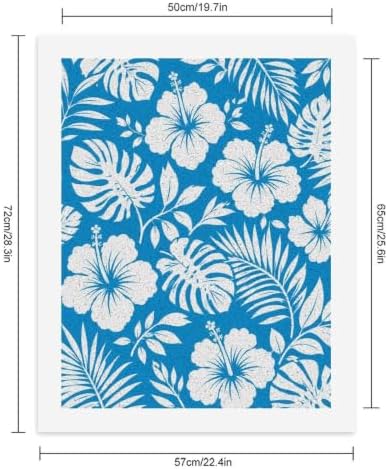 Bozfoxa Paint by Numbers Kit for Adults Beginner Blue Tropical Floral - Image 2